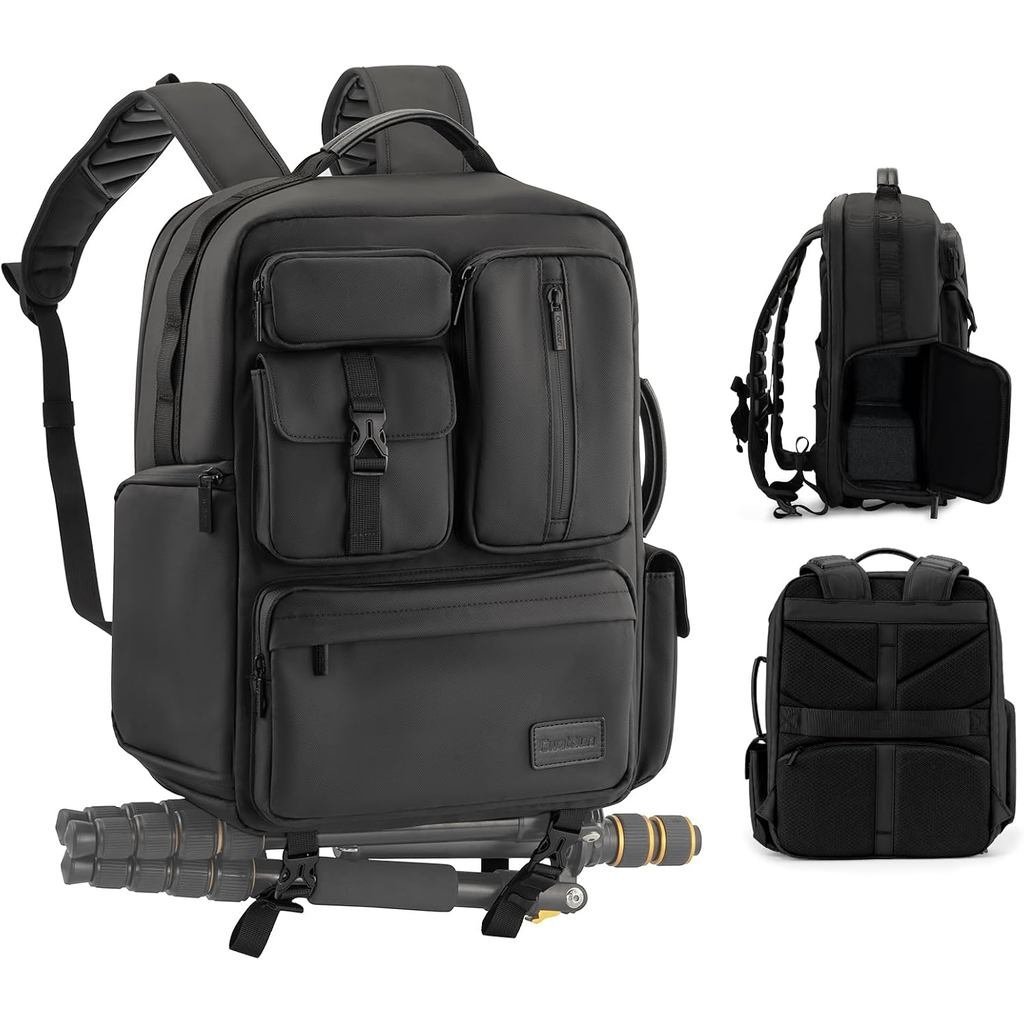 Mochila Profissional para Câmera Cwatcun, Bolsa Impermeável para Câmeras para Fotógrafos, Estojo Câmera com
