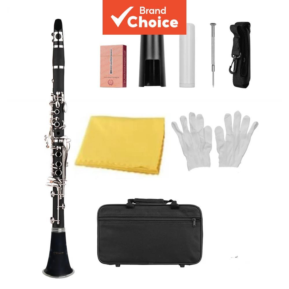 Miwayer 17 Teclas Bb Clarinete Profissional Baquelite Instrumento De Sopro Kit Inicial Completo Com Estojo De Transporte