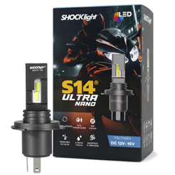 Lâmpada Ultra Led s14 ultra moto Shocklight 5000 lumens 12v 6000k não serve em moto corrente alternada
