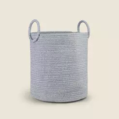 Cesto Gray Algodão Cinza 34x36 - A\CASA