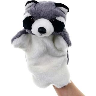 Fantoches de Mão de Pelúcia de Guaxinim, Brinquedos de Animais de Pelúcia para Brincadeiras Imaginativas e Contação de H