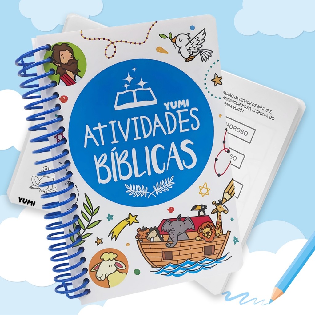 Livro 365 Atividades Bíblicas Para Crianças Com Canetinhas Coloridas Educativo Envio Rápido
