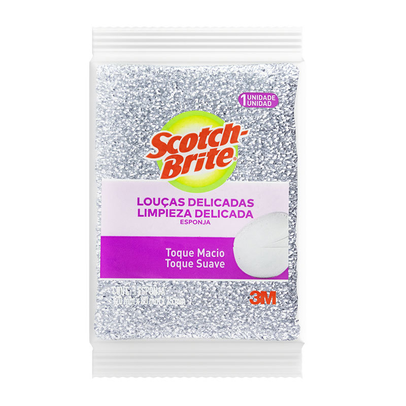 Esponja de limpeza prateada delicadas Scotch-Brite 3M