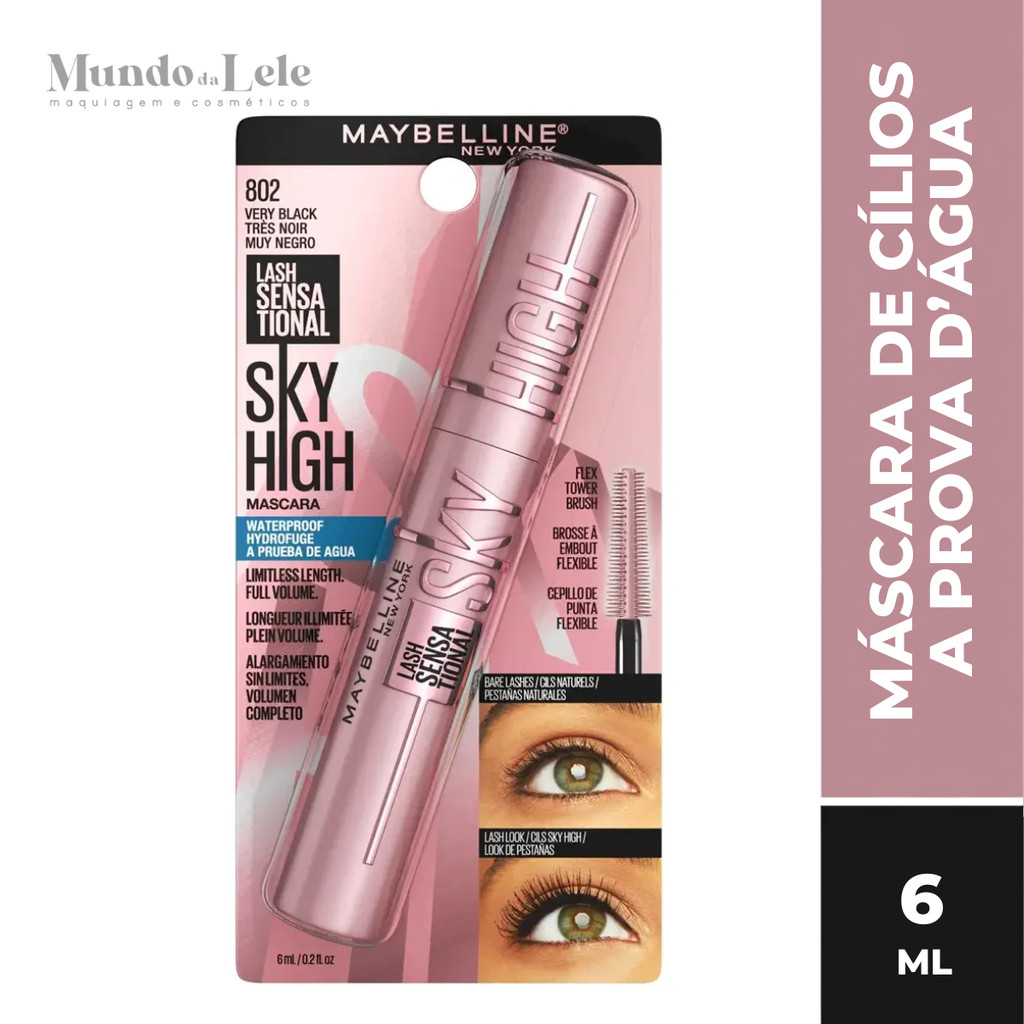 MÁSCARA DE CÍLIOS MAYBELLINE NY SKY HIGH A PROVA D'ÁGUA 6ML