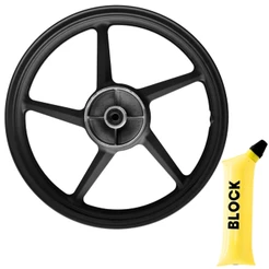 Roda ESPORTIVA Traseira Liga Leve YAMAHA Ybr Factor Fazer 125 150 Freio Tambor shiver 5 PONTAS + GRAXA 80G BLOCK