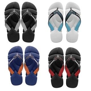 Kit 04 Pares De Chinelo Sandália Masculino Havainas Power De Borracha Macia Antiderrapante Com Tiras Grossas Reforçadas
