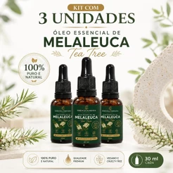 Óleo Essencial De Melaleuca 100% Puro 30ml Contra Micose Acne