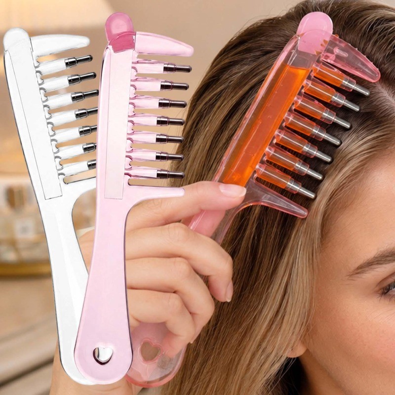 Pente Guia Líquido Para Couro Cabeludo 2-1Pc-Aplicador De Cabeça De Cabelo-Antiestático , Antifrizz-Cuidados Com Os Cabe