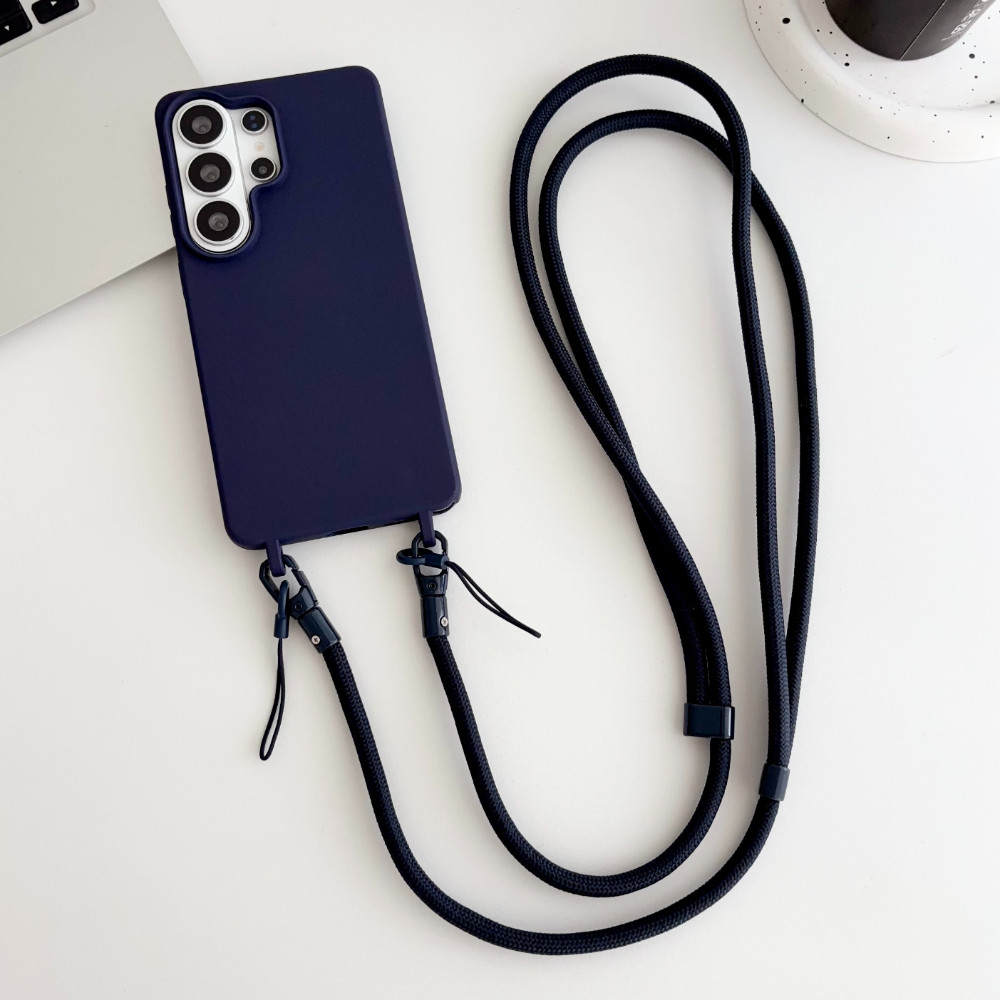 Capa De Telefone TPU Com Cordão Longo Para Samsung Galaxy S26 S25 S24 S23 S22 S21 Plus Ultra FE Edge A18 A08 A57 A37 A27