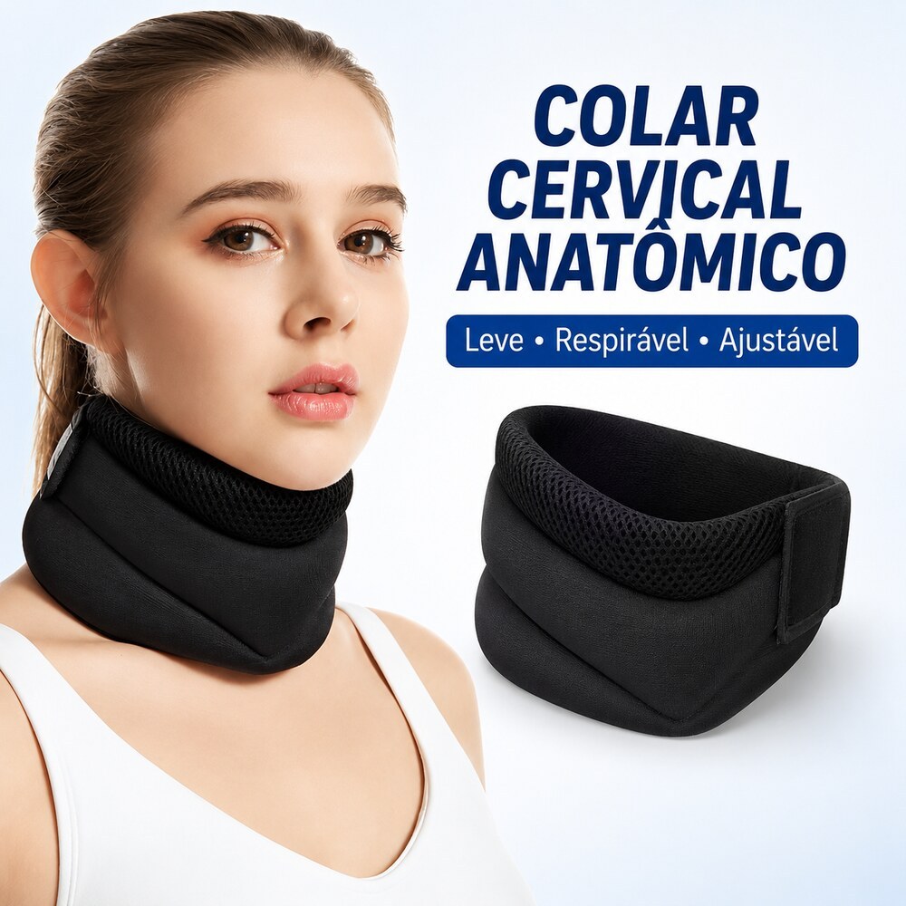 Colar Cervical com Suporte Anatômico para Estabilização do Pescoço