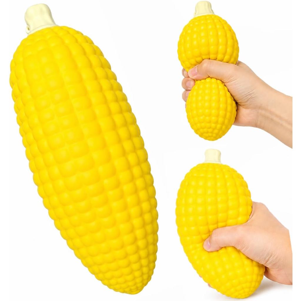 Brinquedo Squishy de Milho Gigante, Brinquedos Antiestresse de Crescimento Lento | Design Realista de Milho, Durável e