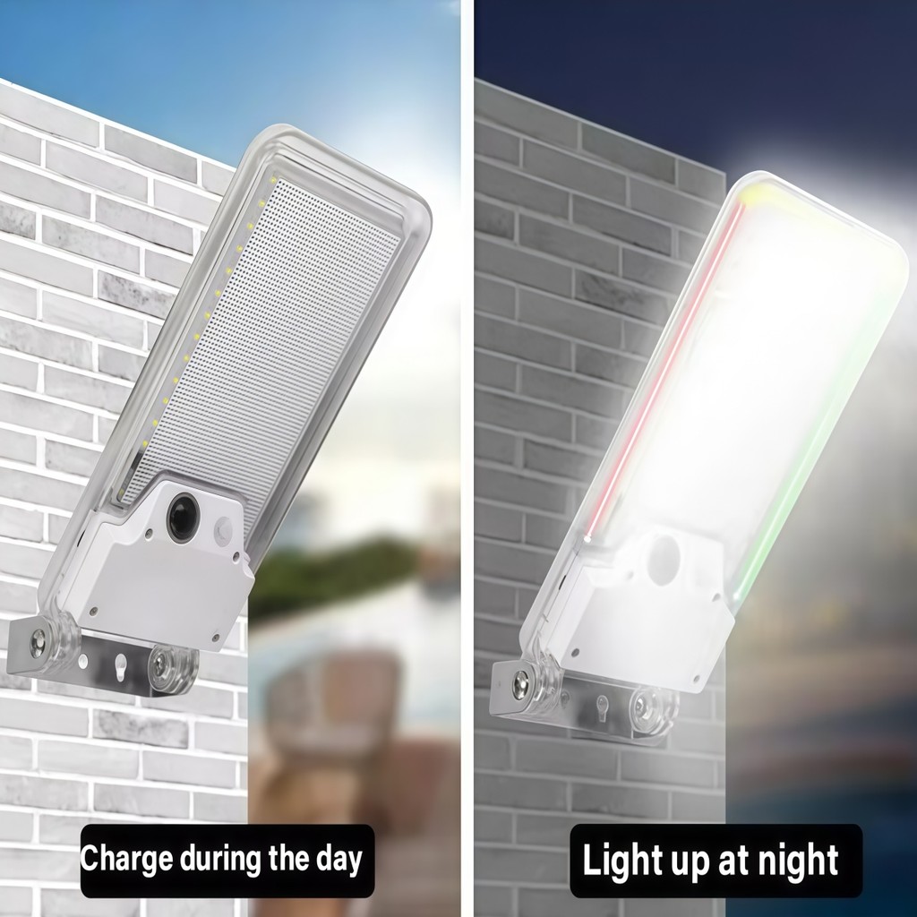 Luminária Poste Solar Luz Led C/Sensor de Movimento e Controle Remoto Resistente a Água DKL