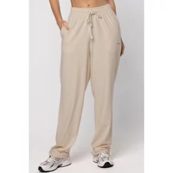 Calça Oversized de Moletinho Creme