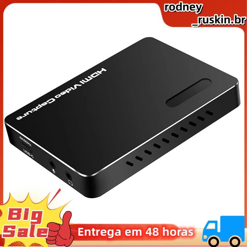 4K-Placa De Captura De Vídeo Compatível USB 3.2 4K60hz Baixa Latência Plug and P