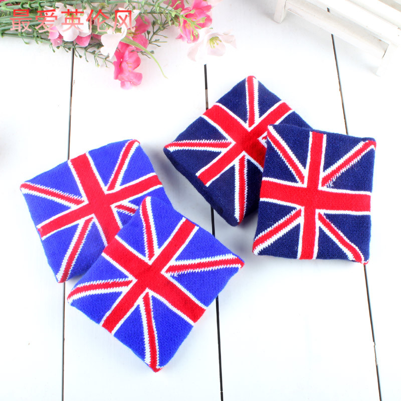 Union Jack esportes pulseiras arroz bandeira suor-absorvente toalha pulseiras adultos crianças Unisex Fitness manter que