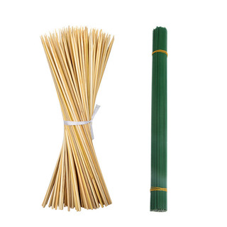 Feito à mão diy Floral varas de bambu flor lanches buquê de morango fazendo materiais pólo arranjo flor varas de ba