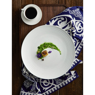 IMhouse bife prato de jantar prato doméstico High-End placa branca luz luxo talheres cerâmica placa plana prato de comid