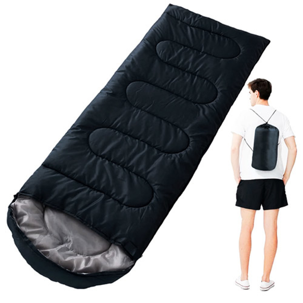 Saco de Dormir Camping Pesca Impermeável Confortável 2,10 x 72 CM c/ Capuz e Bolsa ZELT