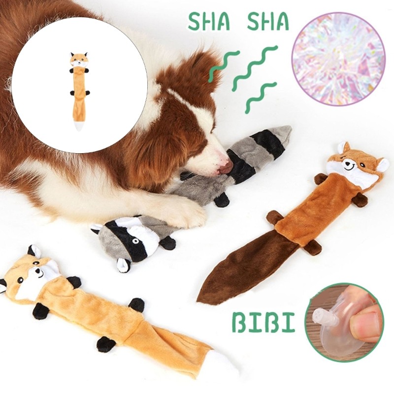 YU Brinquedo De Pelúcia Para Cachorro , Com Corpo De Papel Enrugado , Macio Em Formato De Animal Animais De Estimação E