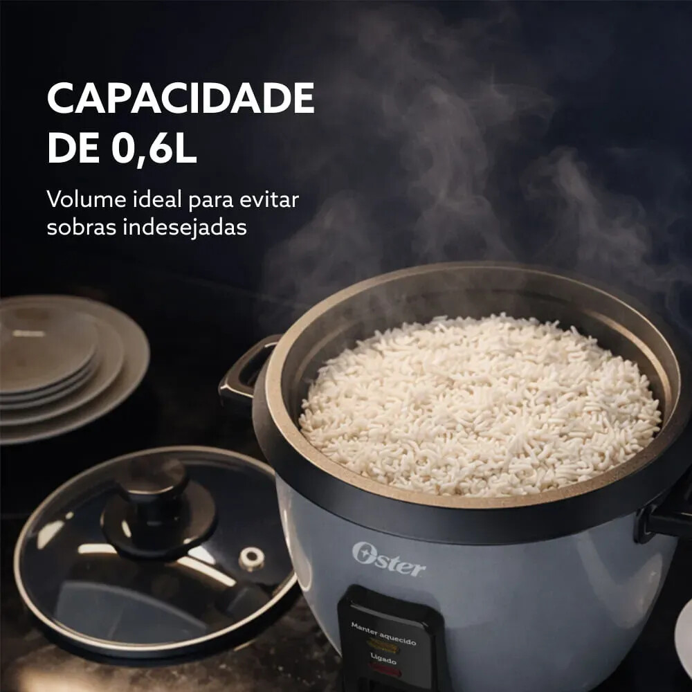 Panela Elétrica de Arroz 0,6L Oster Grafite · foto 2