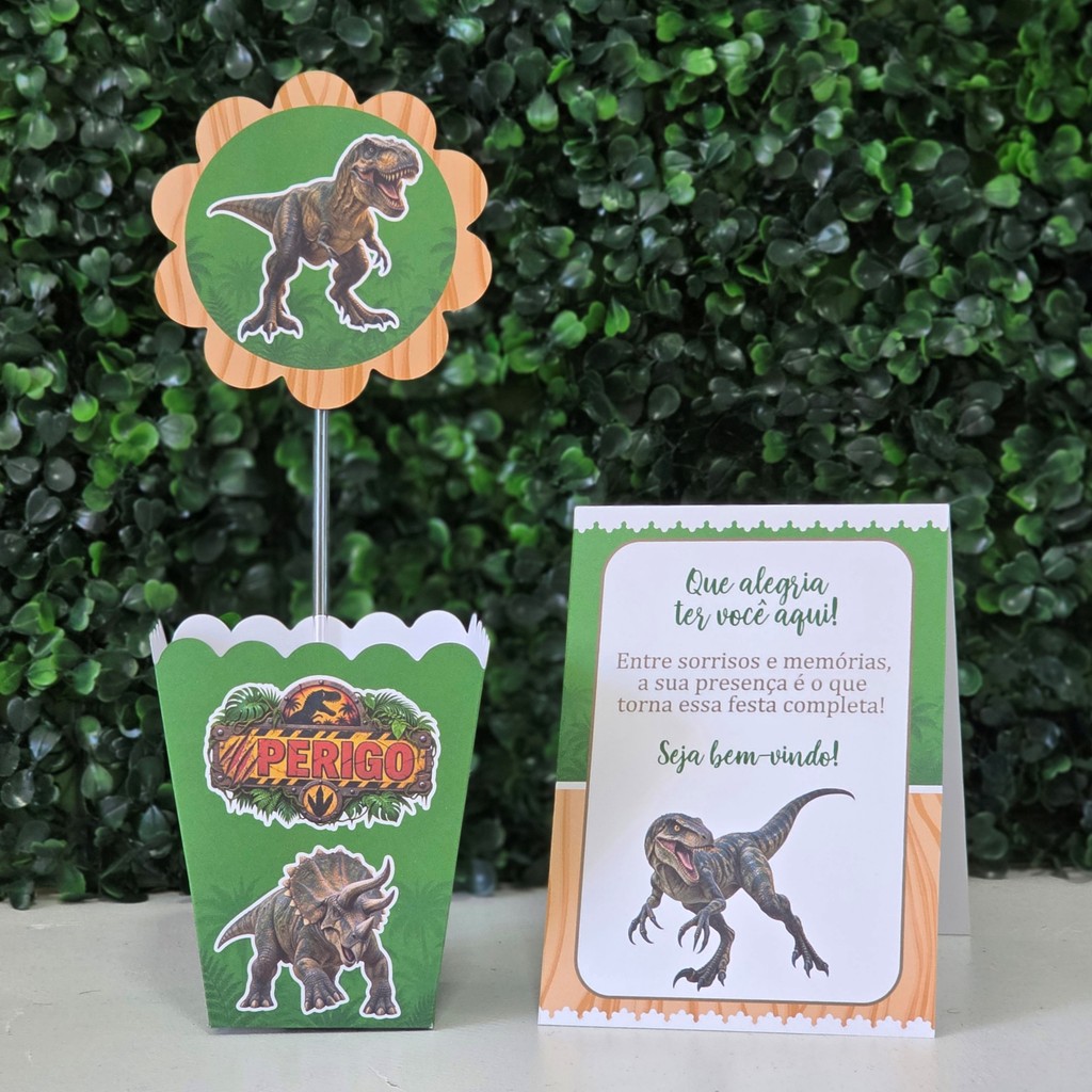 Centros de mesa + Plaquinhas DINOSSAURO para festa infantis lembrancinhas de aniversario decoração personalizados