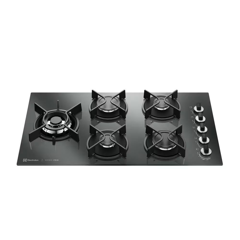 Cooktop 5 Bocas a Gás KE5HP Espelhado Chama Precisa Multi Electrolux