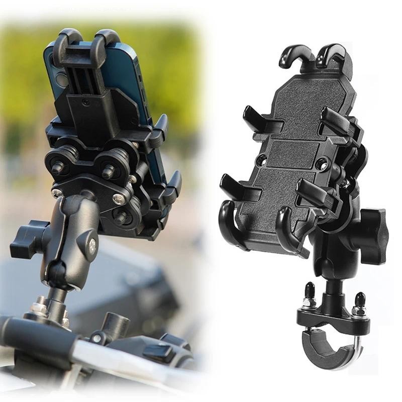 Amortecedor Para Assento De Telefone De Motocicleta Espelho Guidão De Bicicleta Com Braçadeira Gps Suporte Choque 4.7-7.