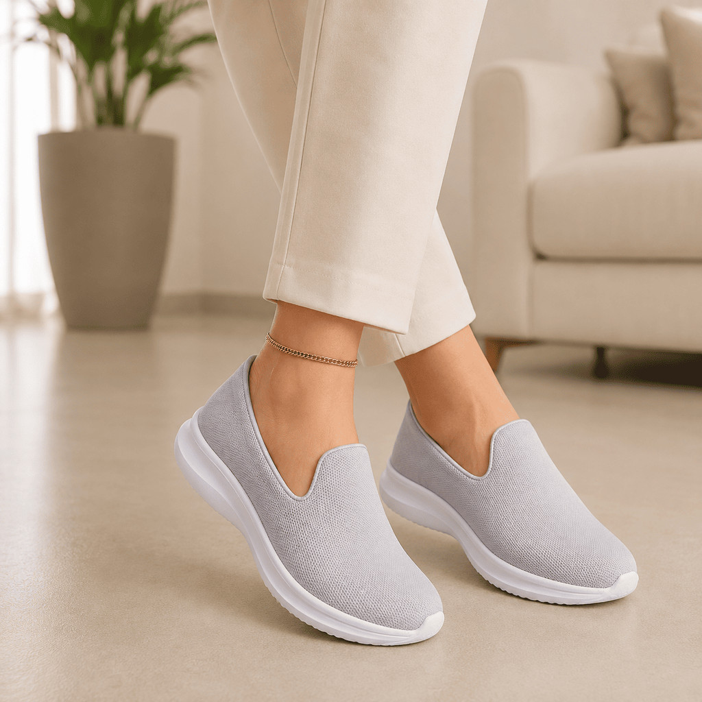 Tênis Feminino Meia Calce Fácil Slip On Leve Flexível Confortável Caminhada Academia Casual lancamento