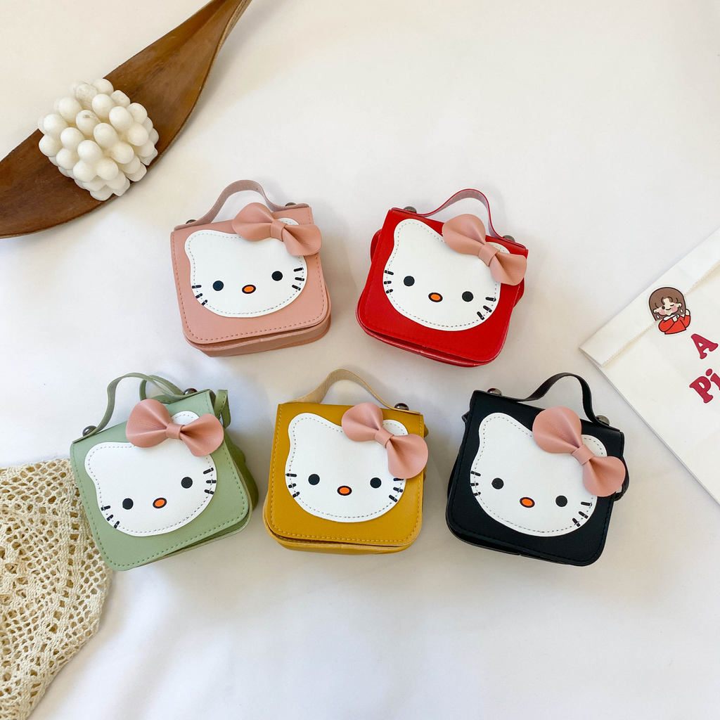 Crianças saco do mensageiro menina bonito gato pequena bolsa de ombro bebê moda mochila menina moda moeda bolsa ombro