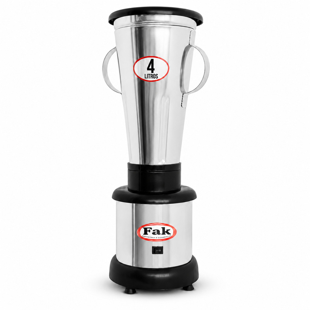 Liquidificador Baixa Rotação Industrial 4 Litros 800w Inox