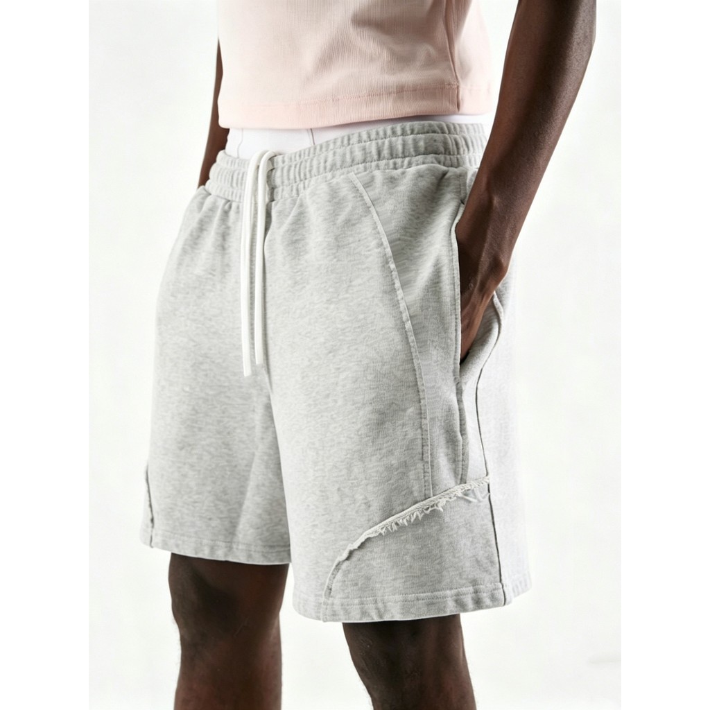 American street street Wear Shorts masculino esportes lazer pesado algodão treinamento Fitness quarto na altura do joelh