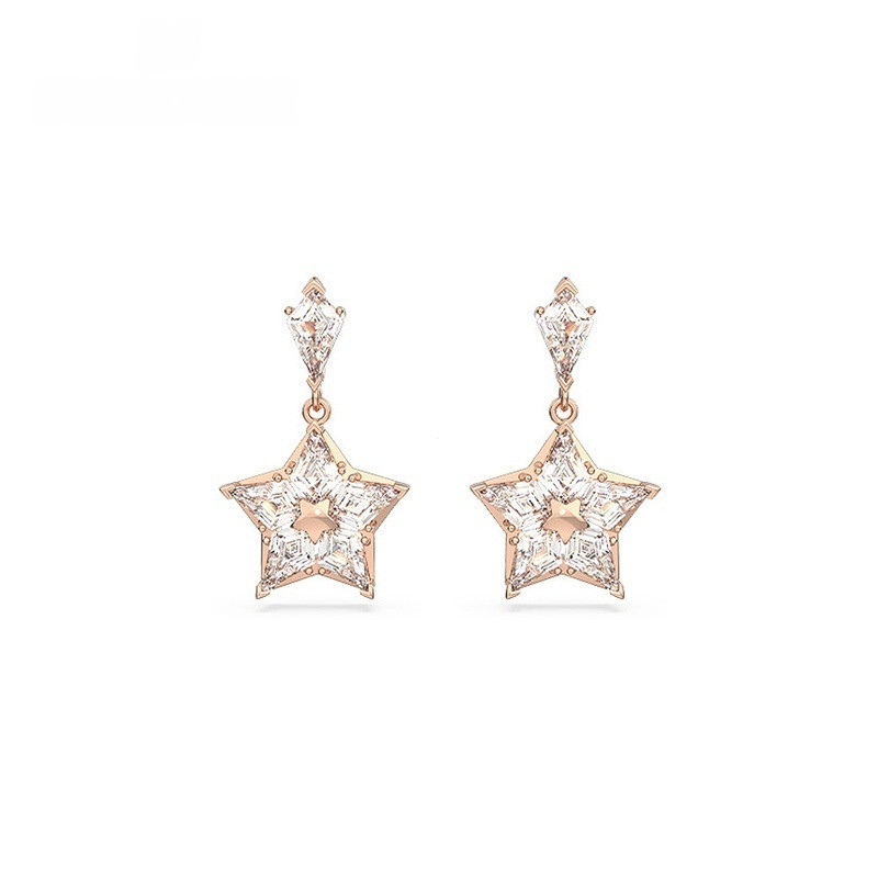 Brincos 84R, Brincos STELLA, Brincos de Diamante, Brincos, Brincos de Pérola Elegantes, Brincos para Presentes de Aniver