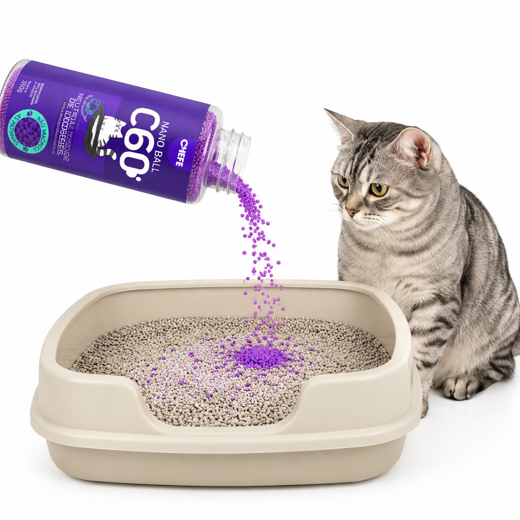 Neutralizador de Odores Nano Ball C60 Chefe 350g para Areia Higiênica de Gatos