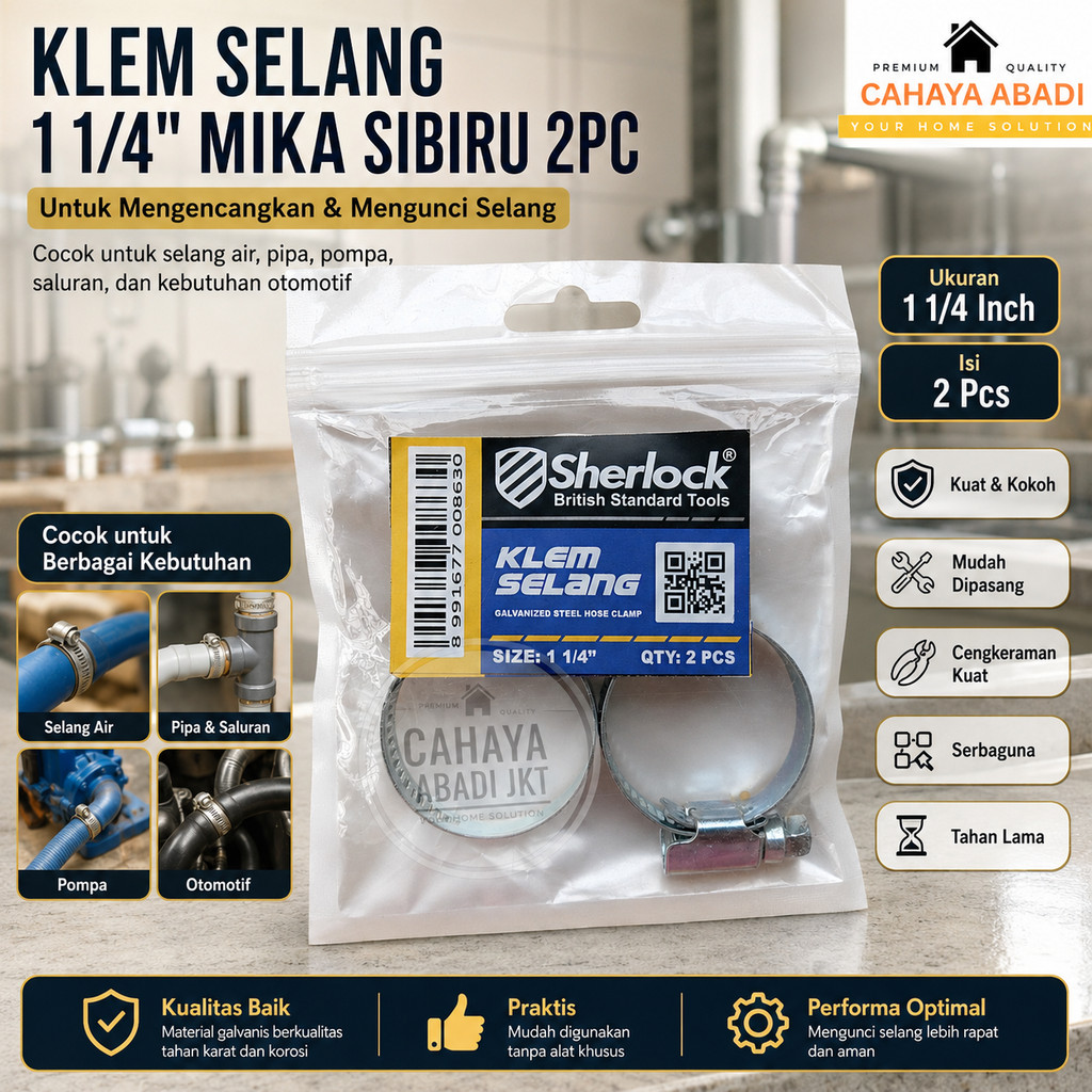 Braçadeira De Mangueira De 1/4 " MICA SIBIRU 2PC herlock 2 Pcs Aço Galvanizado Fixador Tubo De Bomba De Boa Qualidade Pa