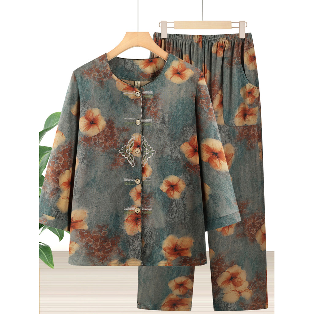 Roupas femininas idosas avó roupas de verão roupas para idosos 2026 novo estilo velha senhora roupas de primavera novo e