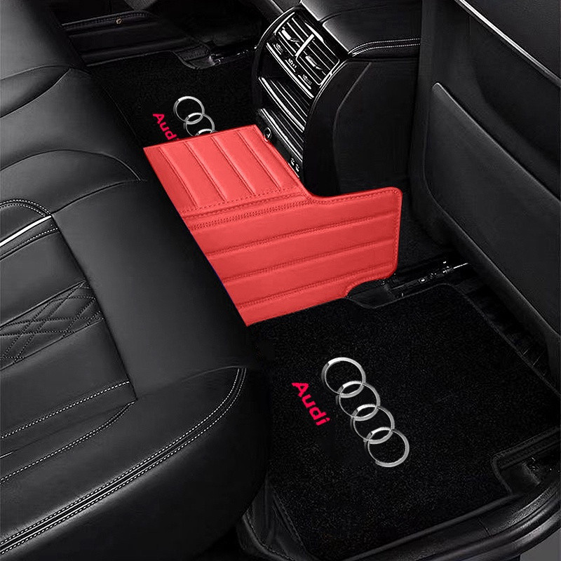 4 Peças de Tapetes de Carpete de Flanela Antiderrapantes e Sem Odor para Audi A3 A4 A5 A6 A8 Q3 Q5 Q7