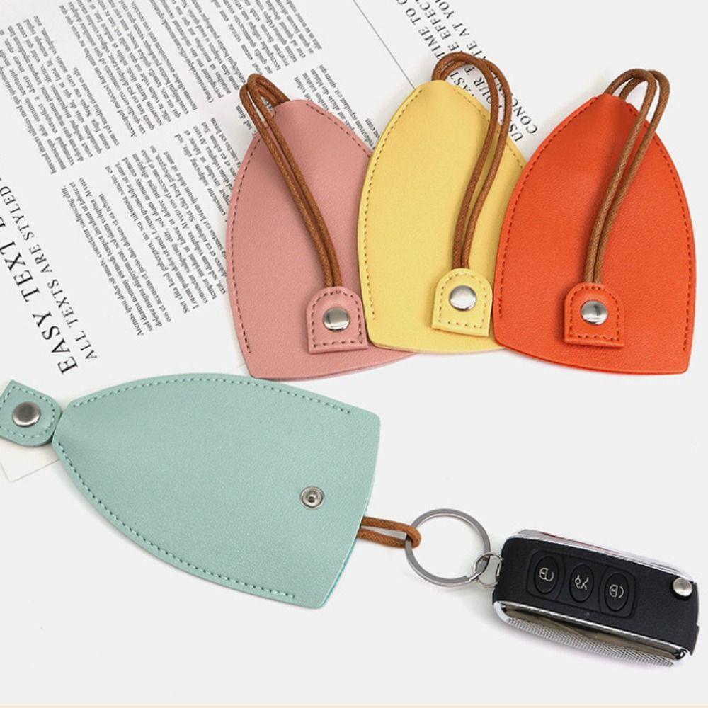  Pull Out Keychain Pouch , PU Leather Solid Color Key Wallets , Porta-Chaves Organizador De Mulher