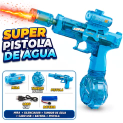 Lançador De Água Elétrica Automática Recarregável Infantil Brinquedo Verão Piscina Praia Menino