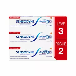 Creme Dental Sensodyne Rápido Alívio Sensibilidade 3 Unidades