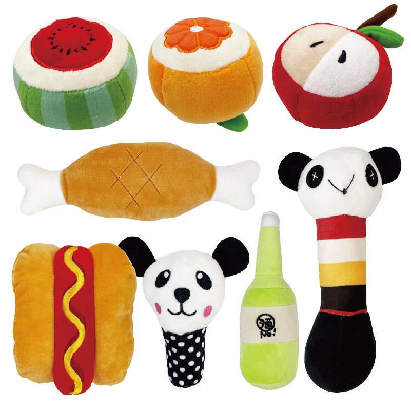 Legumes frutas bonito animal de estimação brinquedos de voz brinquedos para cães de pelúcia brinquedos para animais de e