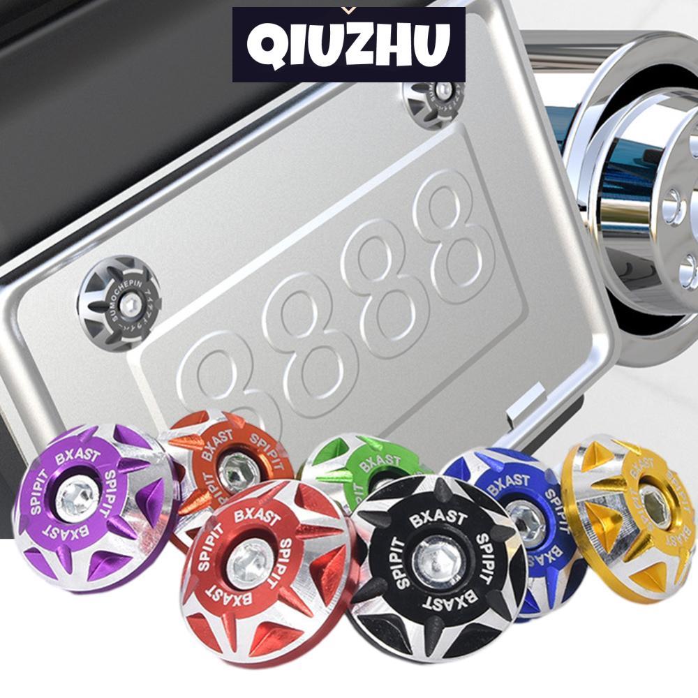 QIUZHU 1PC CNC 6MM Tampa Do Parafuso Da Placa De Licença Motocicleta Buracos Scooter Acessórios Para Elétrica Parte Nova
