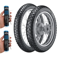 Pneu Par 130/80-18+90/90-21 Xre300 Tenere250 Vipal Tr300 + SELANTE SPEC 300ML