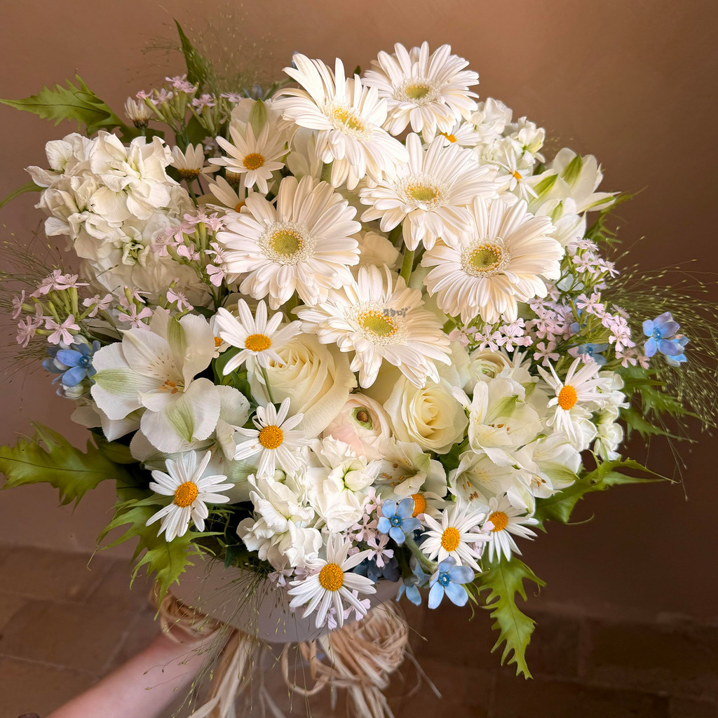 Buquê de homem motosserra, margarida fresca, combinação de simulação, sabonete Floral, buquê de flores, presente de aniv