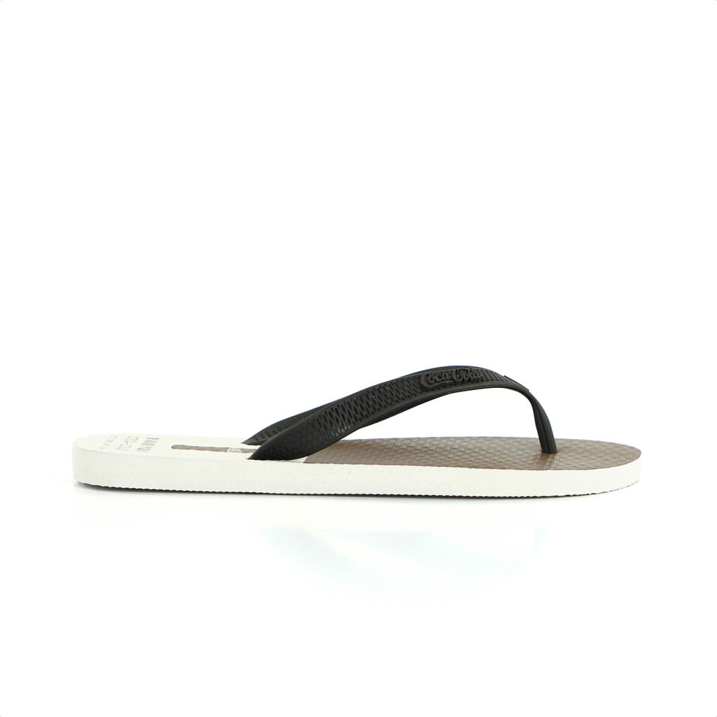 Chinelo Coca Cola Truist Branco e Marrom - Masculino — imagem 2 de 2
