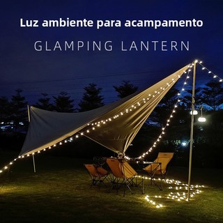 Luzes Solares De Acampamento Ao Ar Livre De 7m / 12m / 22m, Luzes LED RecarregáVeis Para Barraca Luzes De Acampamento, L