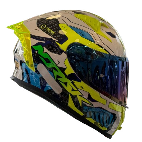 CAPACETE NORISK FLOW ROBOT YELLOW  + BRINDE VISEIRA COLORIDA e AEROFOLIO