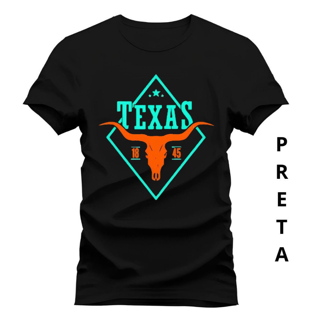 Camiseta Unissex Texas Agro Estampada Camisa Country 100% Algodão Premium Blusa Rodeio Plus size