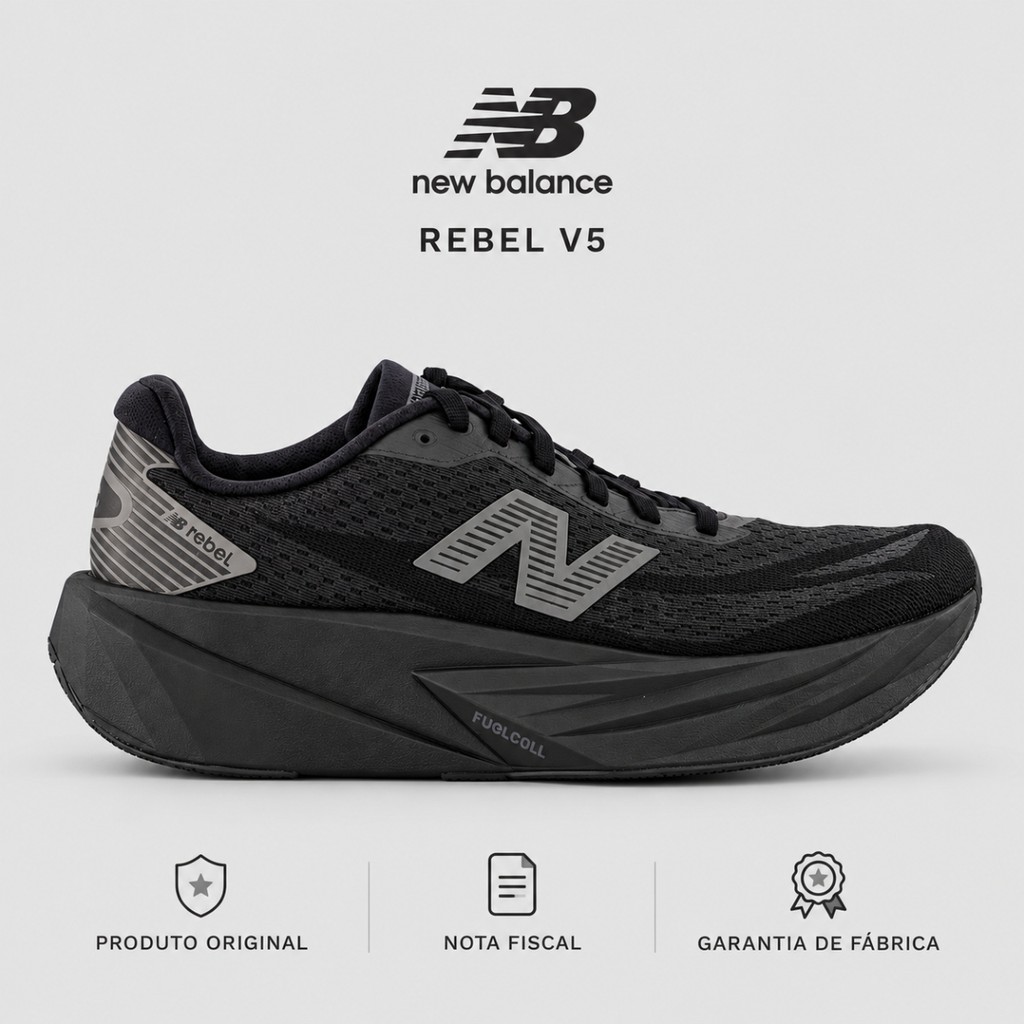 Tênis New Balance Fuelcell Rebel V5 Preto Feminino — imagem 2 de 2
