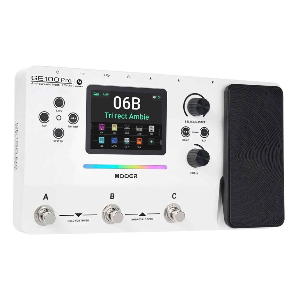 Pedaleira Multiefeitos Mooer GE100 Pro para Guitarra