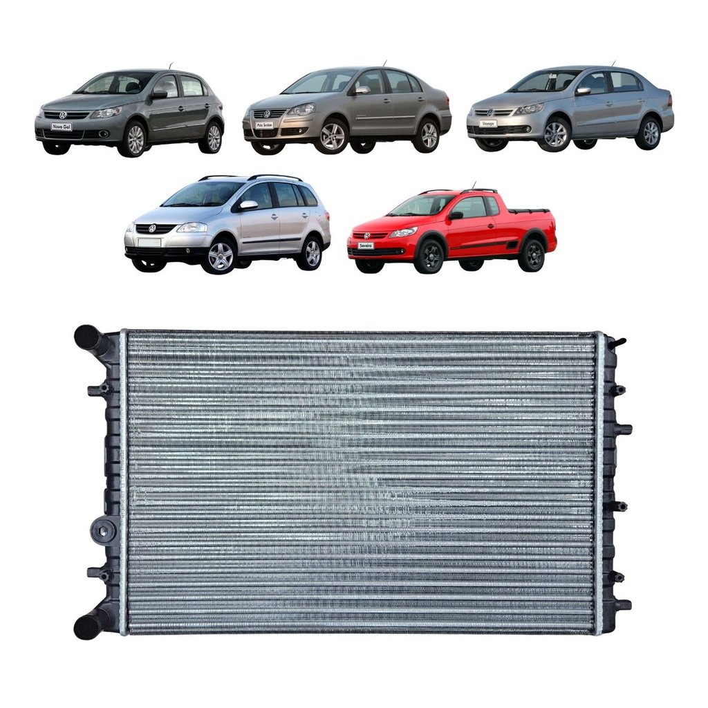 RADIADOR FOX GOL SAVEIRO VOYAGE 1.0 1.6 1.8 COM AR 2007 08 09 10 11 12 13 14 15 16 17 18 19